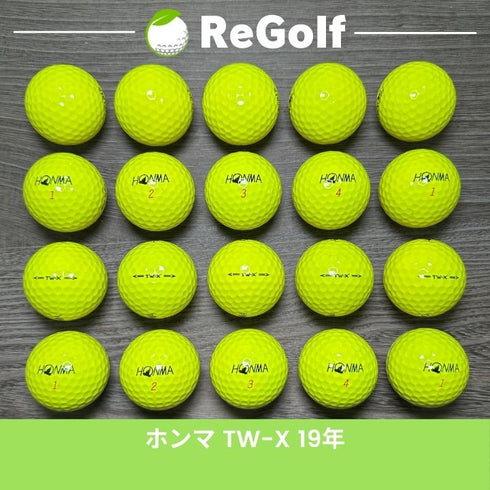 【中古】 ロストボール 本間ゴルフ ホンマ TW-X イエロー 2019年モデル 20球 Bランク ゴルフボール リゴルフ